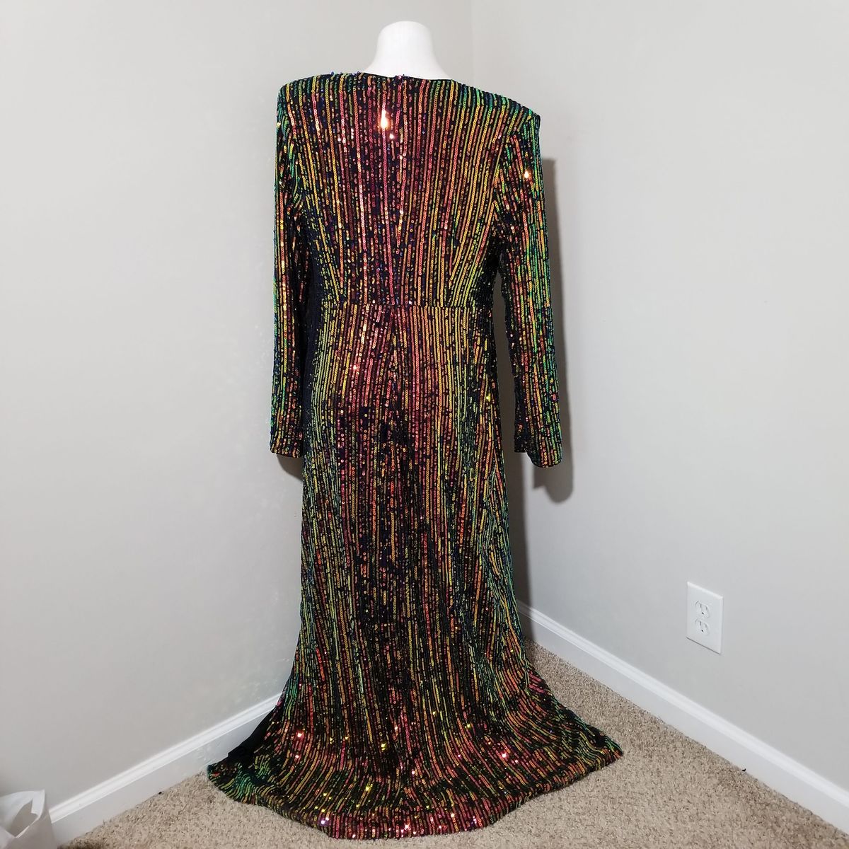 Style FSWD0729P-Multi-1XL Faeriesty Size 14 Multicolor Floor Length Maxi on Queenly