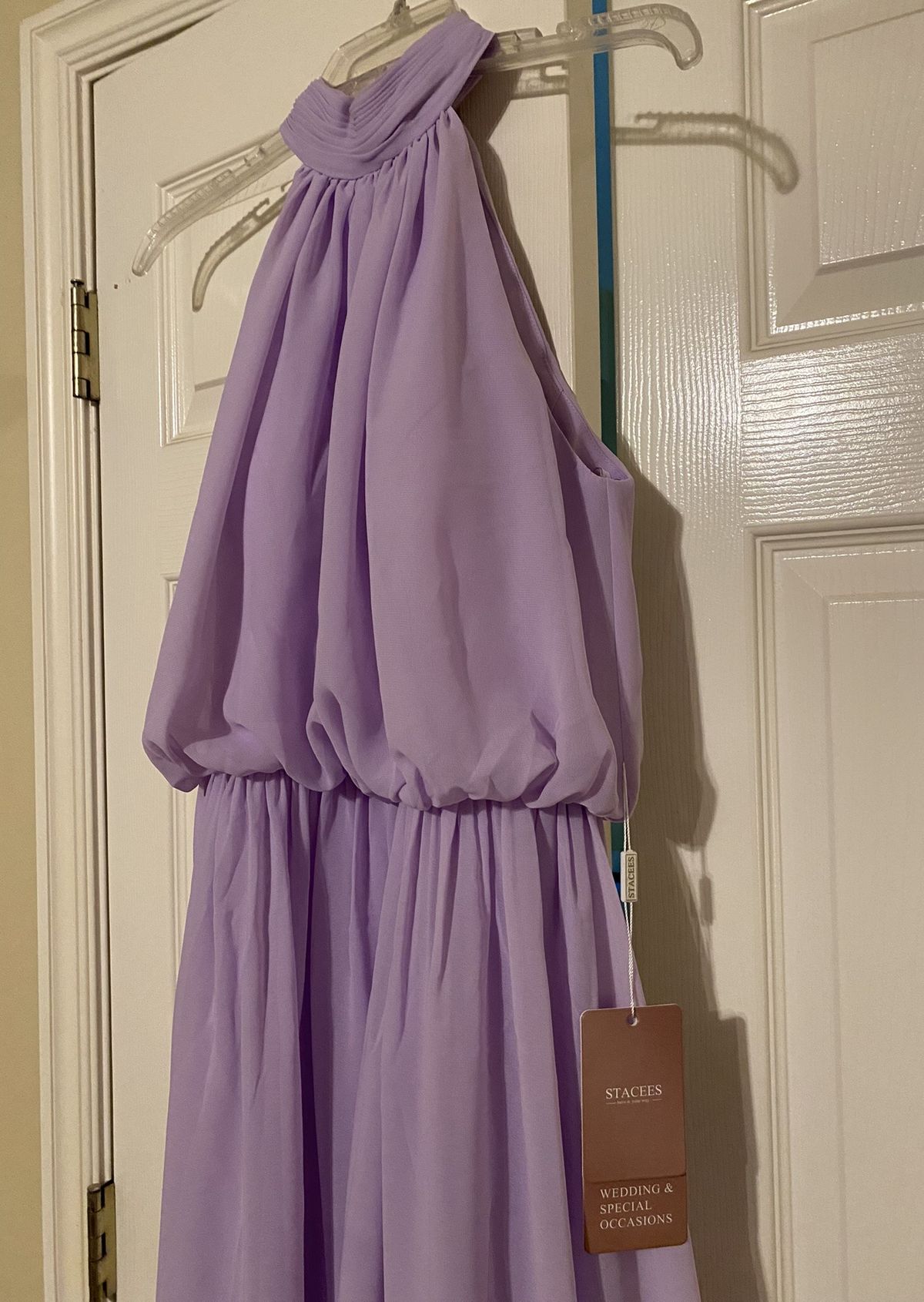 Stacees Size 4 Bridesmaid Purple A-line Dress on Queenly