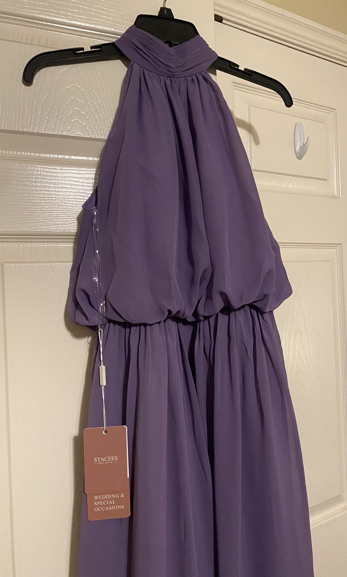 Stacees Size 4 Bridesmaid Purple A-line Dress on Queenly