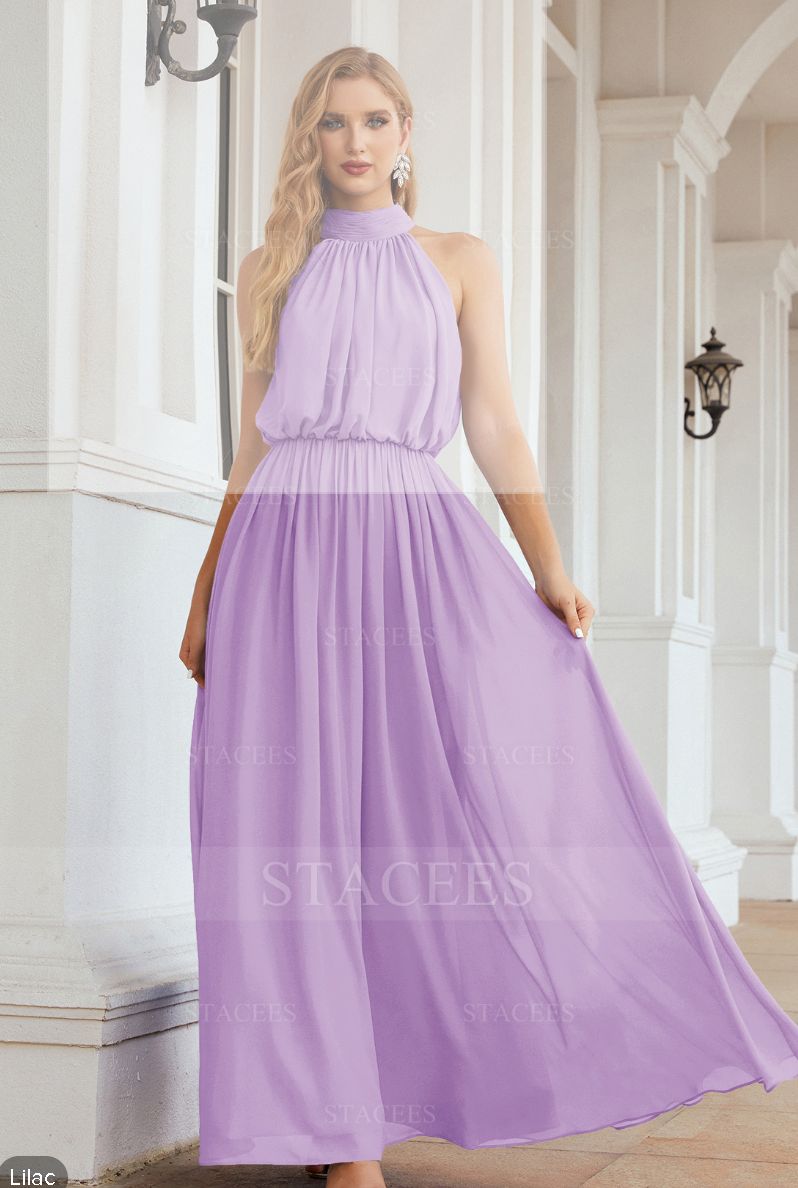 Stacees Size 4 Bridesmaid Purple A-line Dress on Queenly