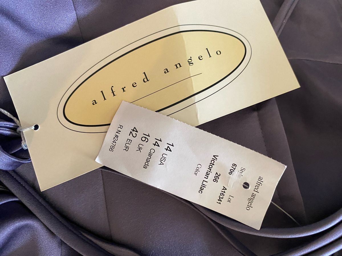 Alfred Angelo Size 14 Wedding Guest Halter Purple A-line Dress on Queenly