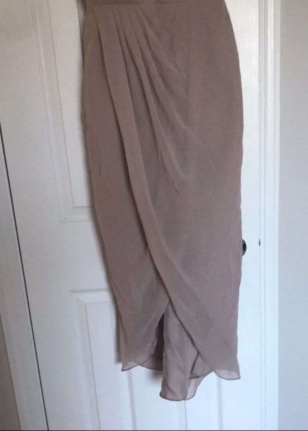 Sorella Vita Size 6 Bridesmaid Plunge Nude Cocktail Dress on Queenly