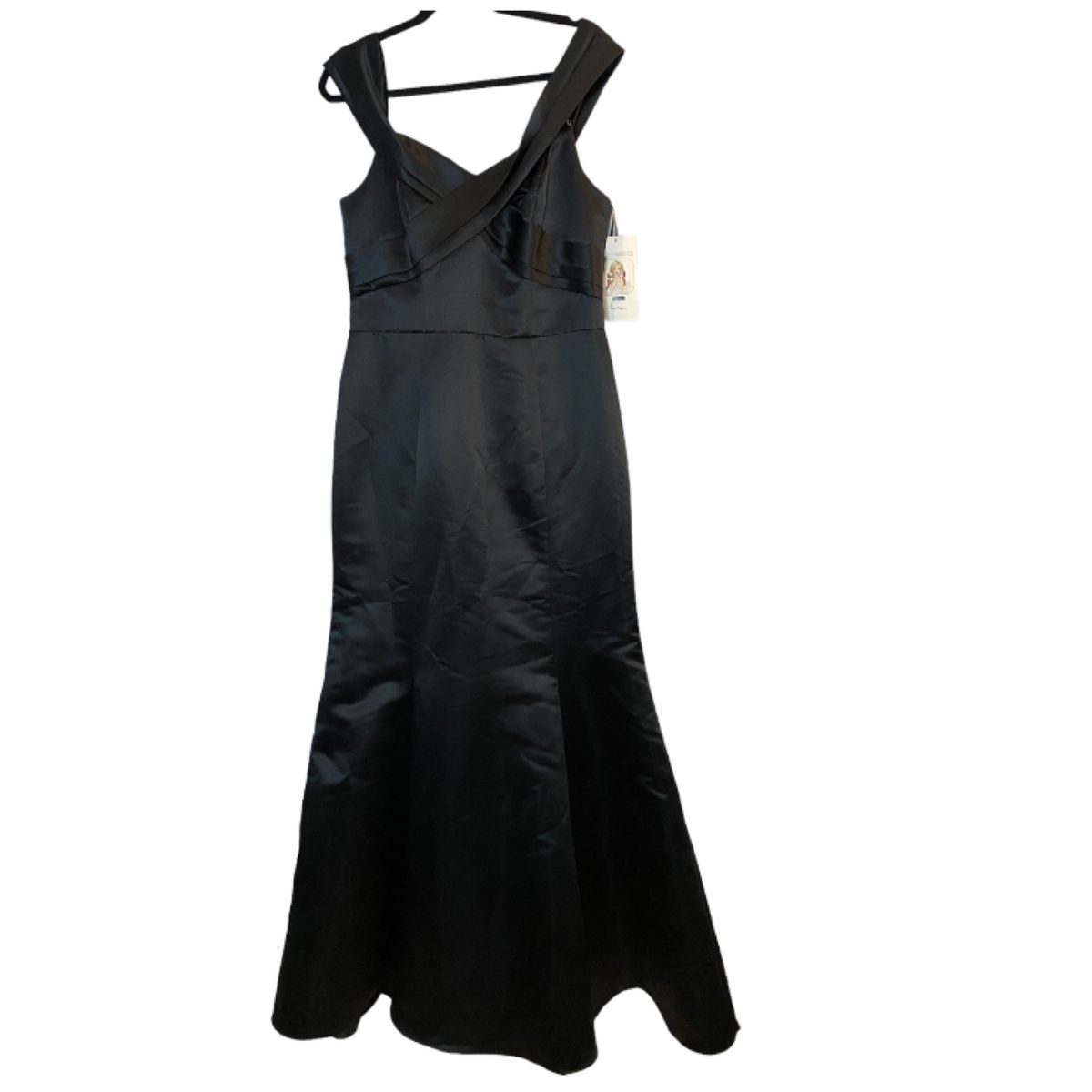 Hayley Paige Size 14 Bridesmaid Plunge Black Mermaid Dress on Queenly