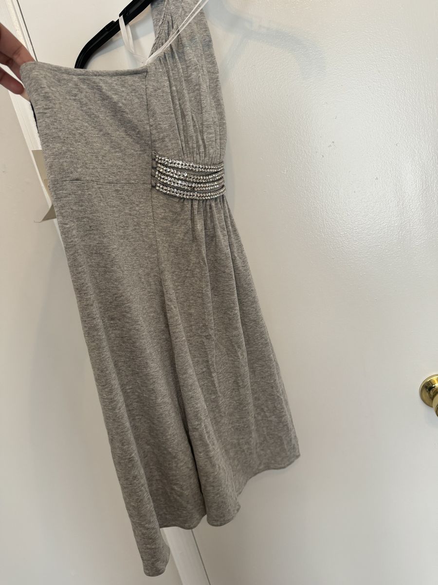 Size XS Nightclub Halter Gray Cocktail Dress on Queenly