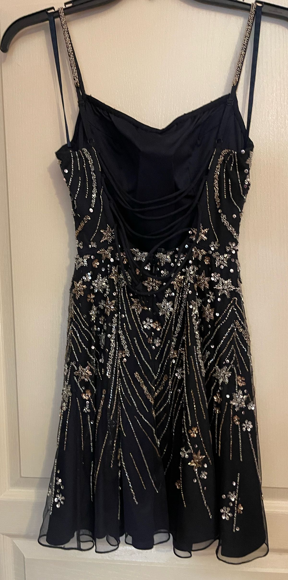 Rachel Allan Size 00 Prom Plunge Black Cocktail Dress on Queenly