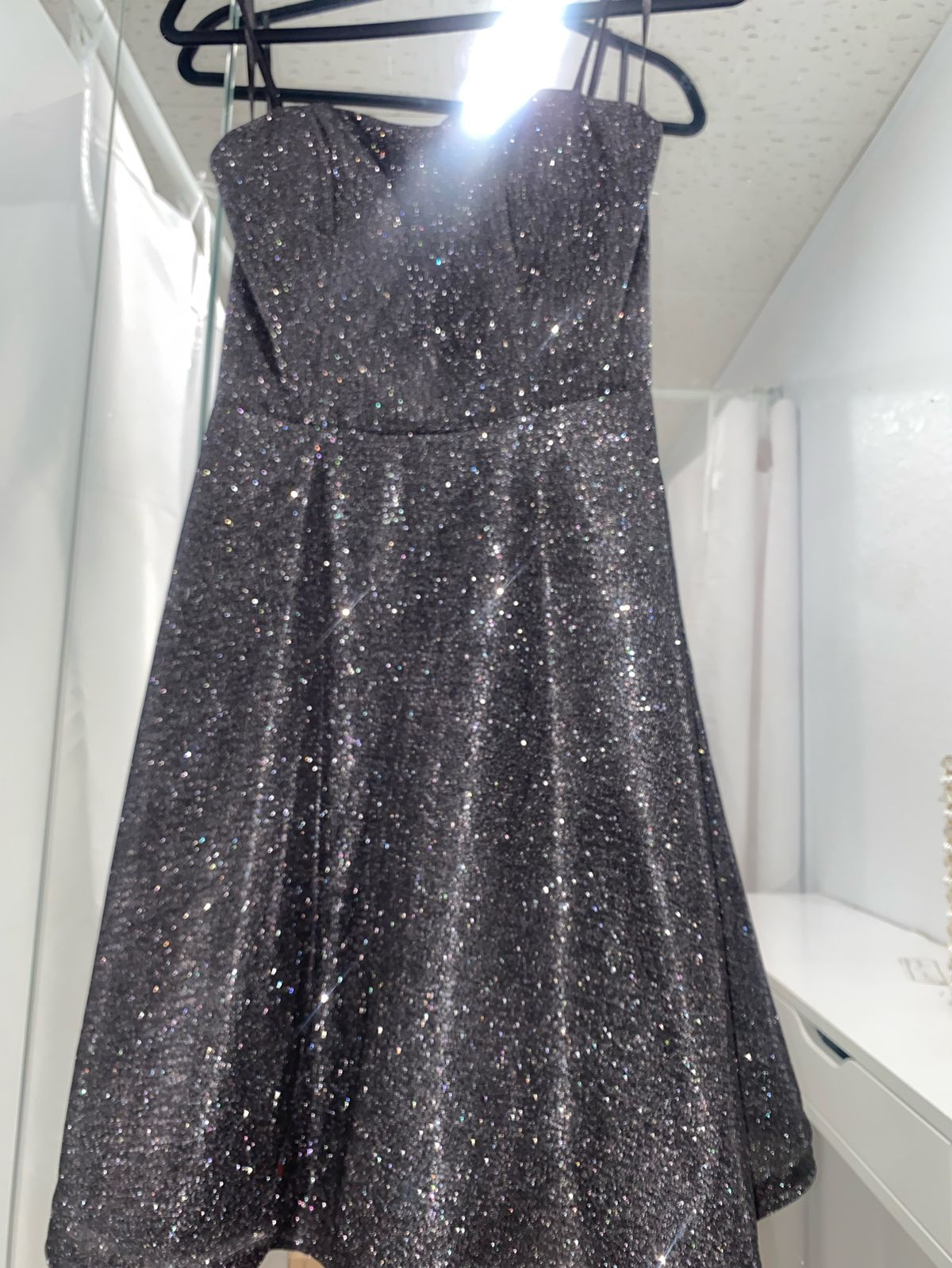 Style 10748 Black Dave and Johnny Size 8 Prom Black Cocktail Dress on Queenly