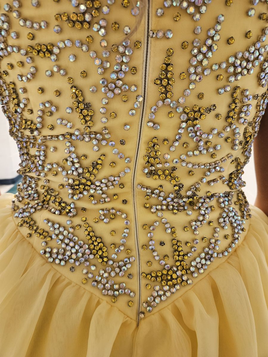 One More Couture Size 8 Prom Yellow Ball Gown on Queenly
