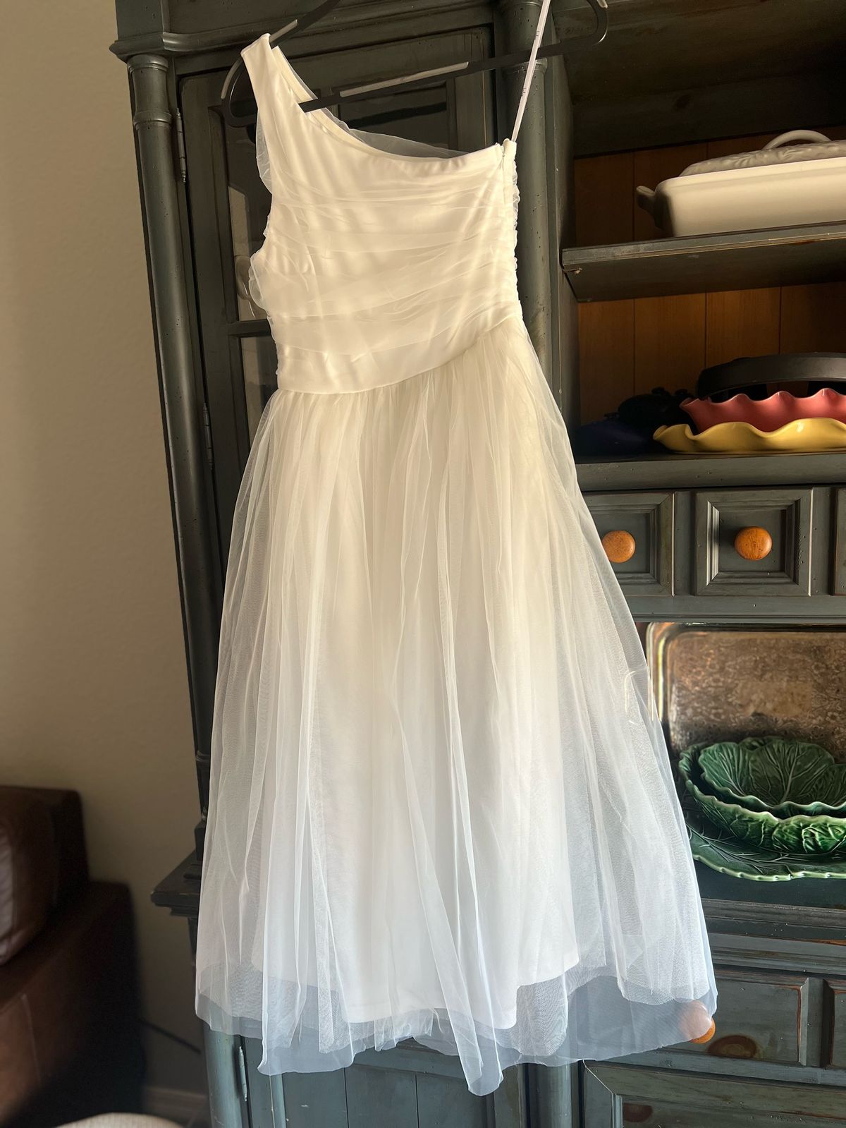 Lulus Size 2 Prom One Shoulder White Cocktail Dress on Queenly