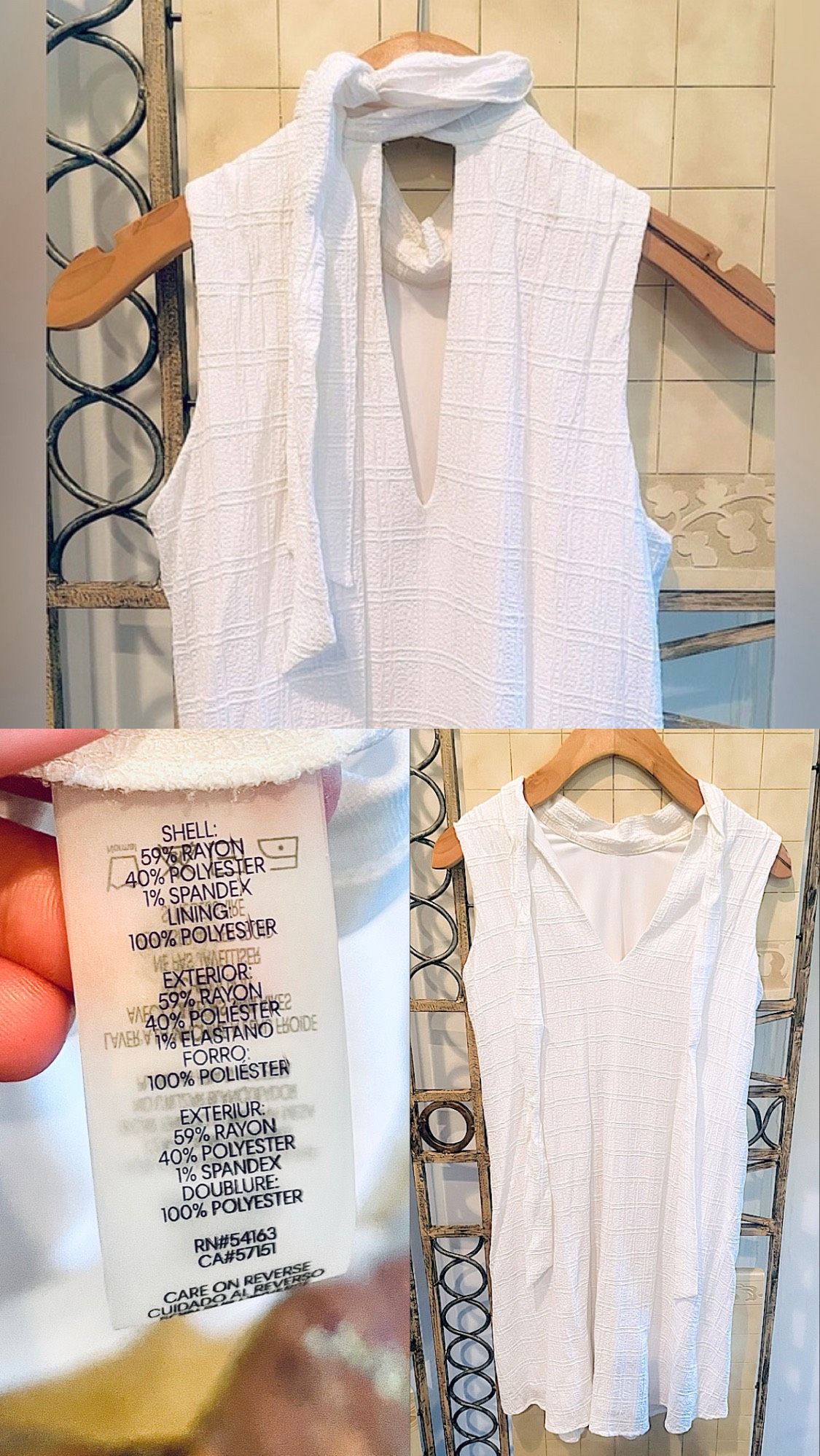 Calvin Klein Size 2 Pageant Interview High Neck Sheer White A-line Dress on Queenly