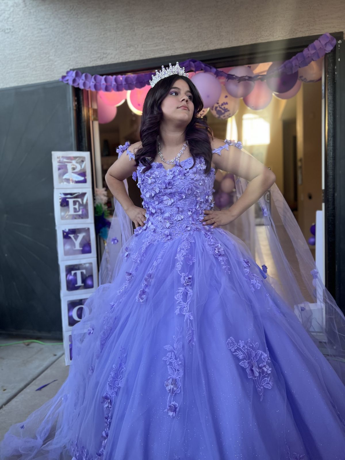 Size 8 Prom Purple Ball Gown on Queenly