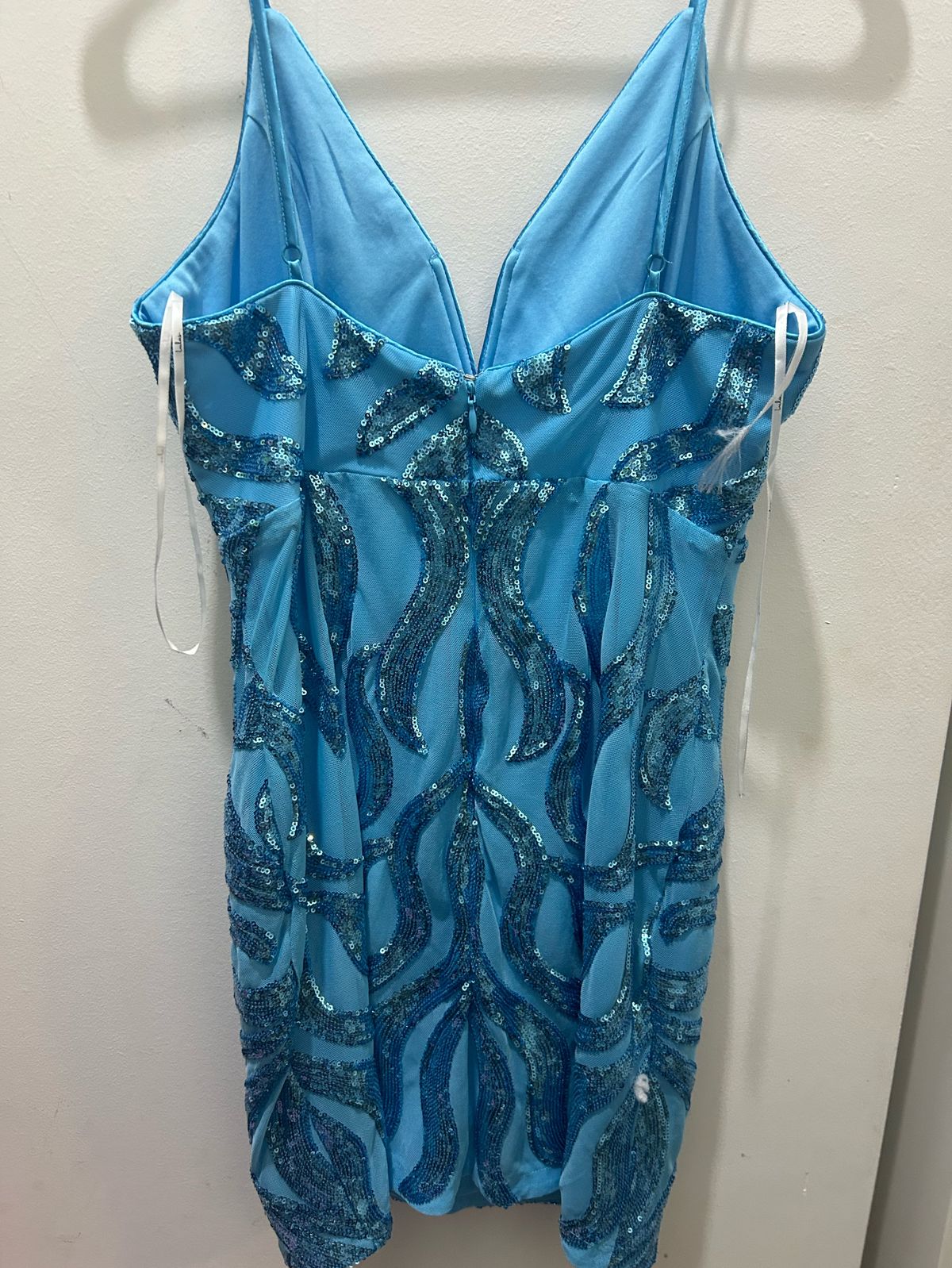 Lulus Size L Plunge Blue A-line Dress on Queenly