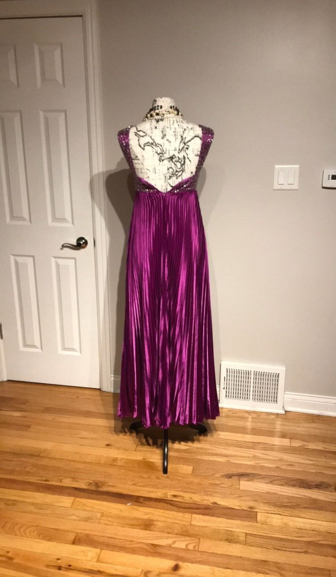 Fiesta Size XS Prom Plunge Sequined Purple A-line Dress on Queenly