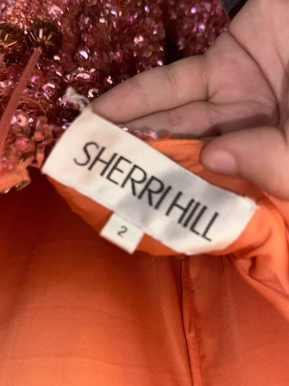 Style 53447 Sherri Hill Size 2 Prom Long Sleeve Pink Mermaid Dress on Queenly