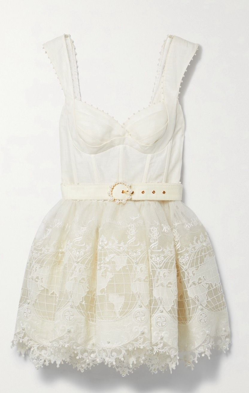 Zimmermann Size 4 Prom Plunge White A-line Dress on Queenly