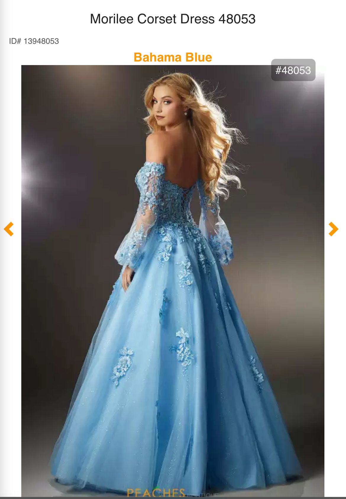 MoriLee Size 2 Blue Ball Gown on Queenly