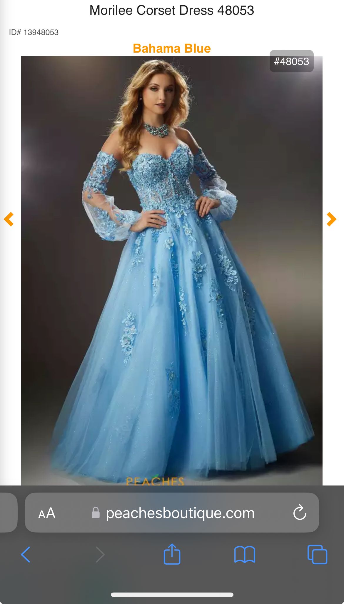 MoriLee Size 2 Blue Ball Gown on Queenly