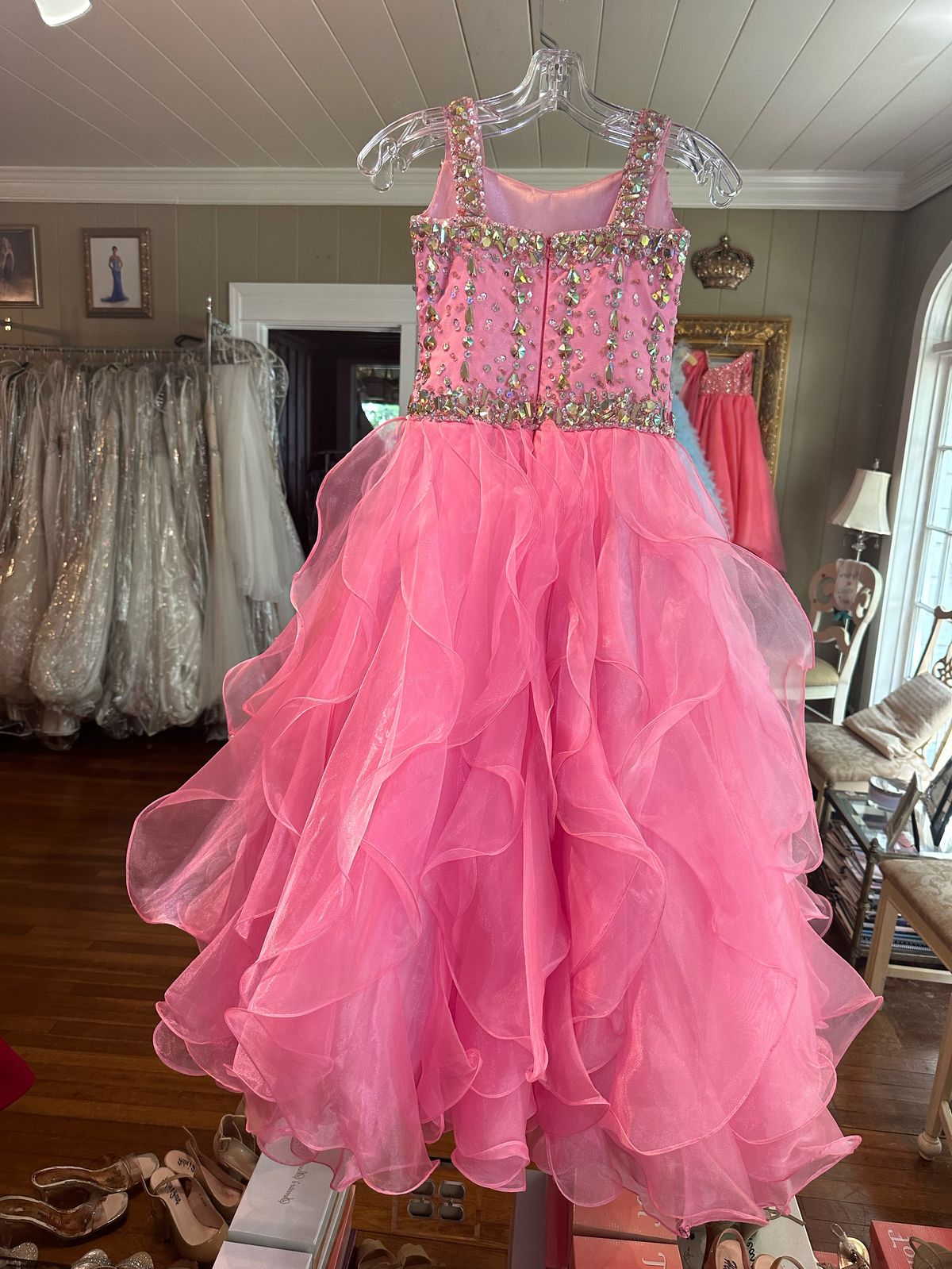 Perfect Angel Girls Size 8 Pink Ball Gown on Queenly