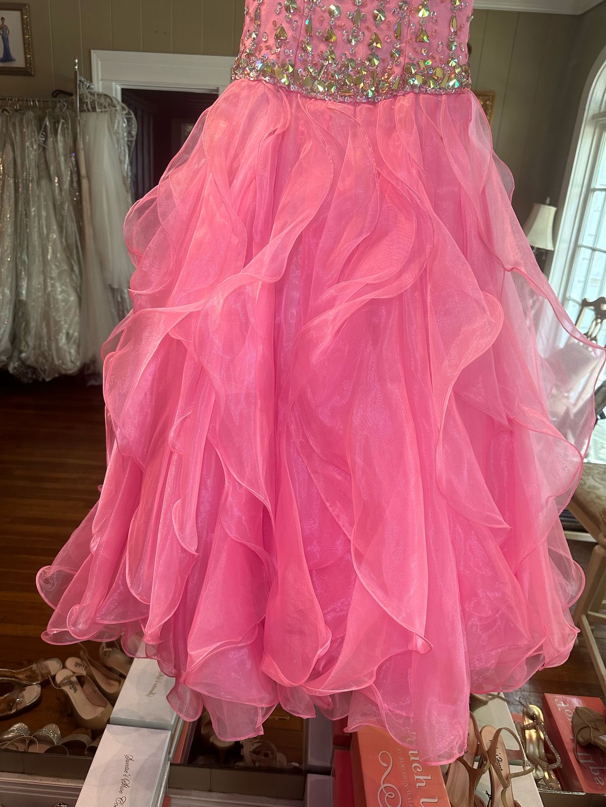 Perfect Angel Girls Size 8 Pink Ball Gown on Queenly