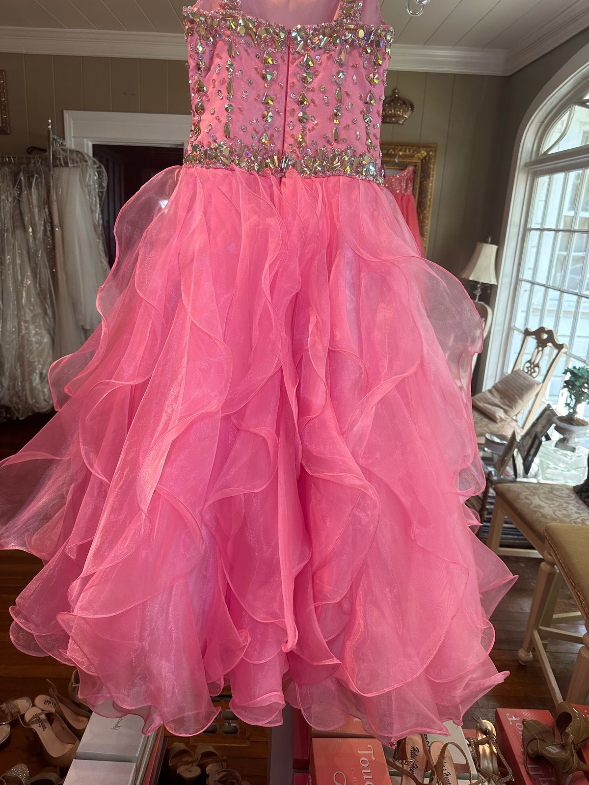 Perfect Angel Girls Size 8 Pink Ball Gown on Queenly