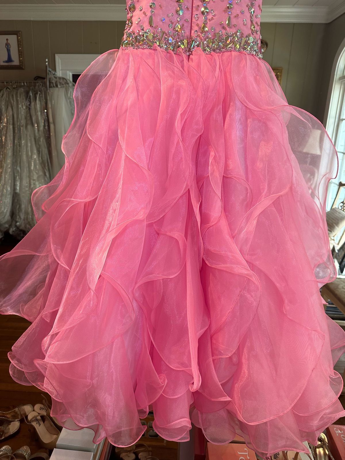 Perfect Angel Girls Size 8 Pink Ball Gown on Queenly