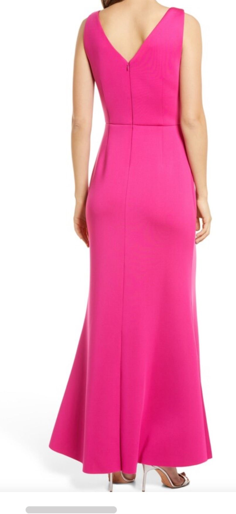 Eliza J Size 6 Wedding Guest Plunge Pink Mermaid Dress on Queenly