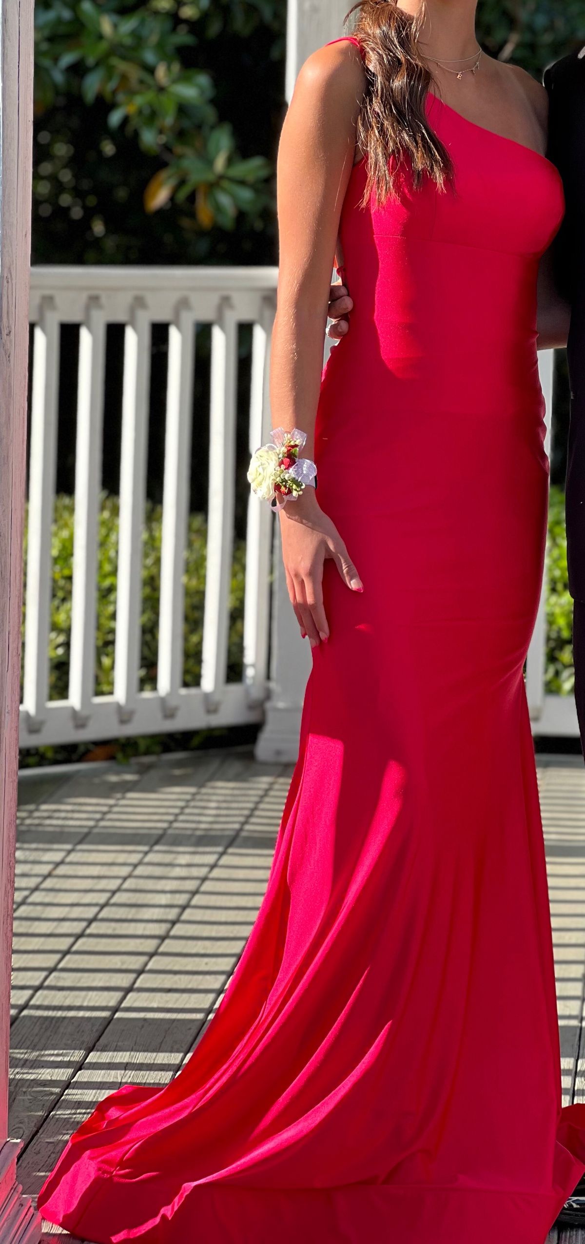 Sherri Hill Size 0 Prom One Shoulder Coral Mermaid Dress on Queenly