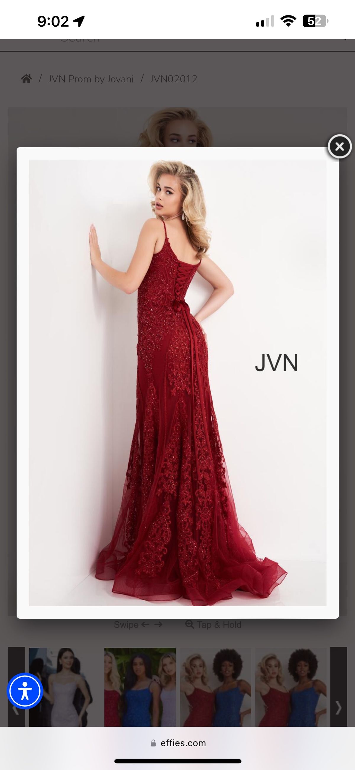 Style JVN02012 Jovani Size 10 Prom Red Mermaid Dress on Queenly