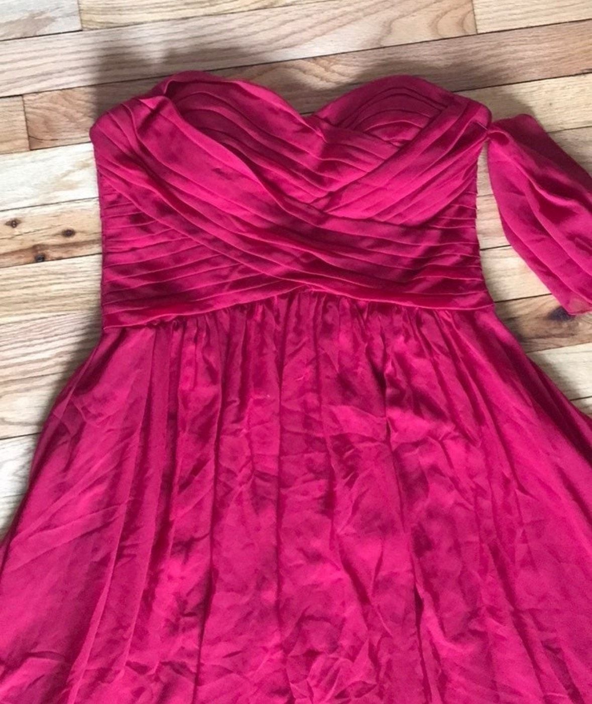 Cindy Size XL Prom Strapless Red A-line Dress on Queenly