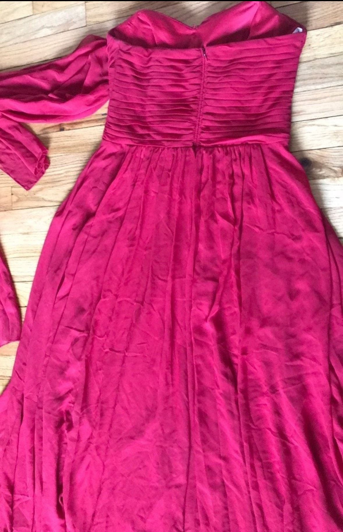 Cindy Size XL Prom Strapless Red A-line Dress on Queenly