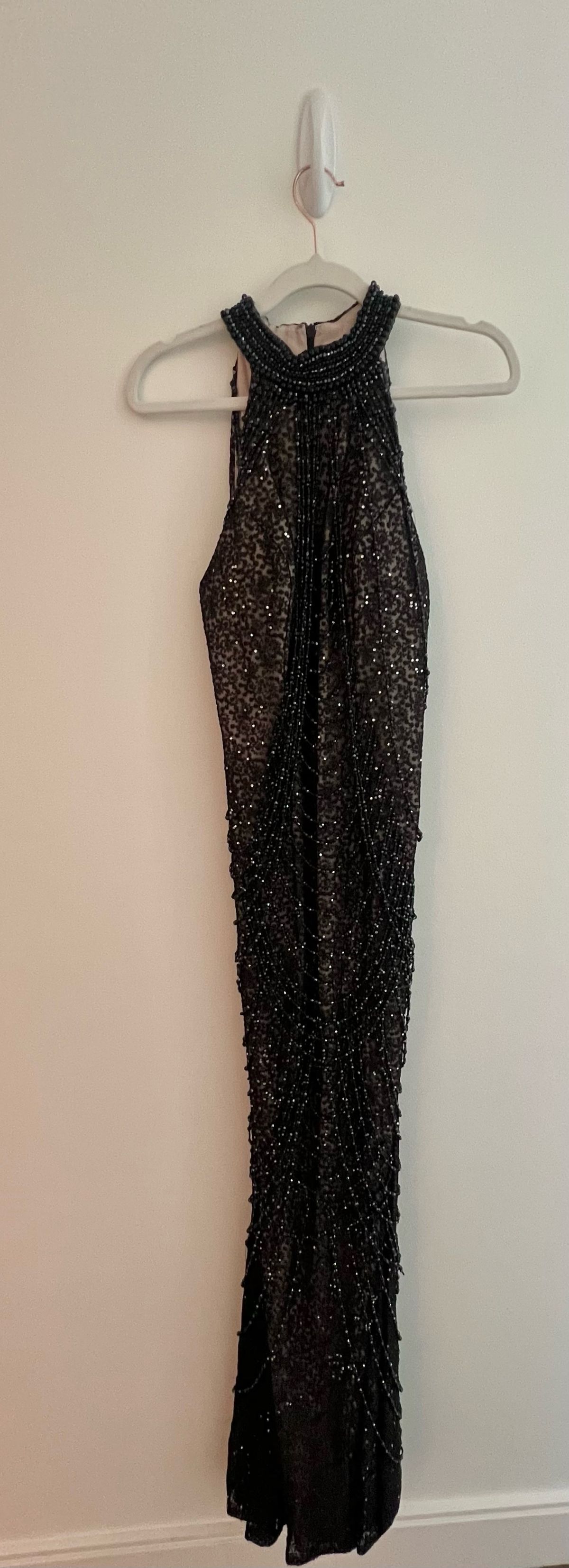 Jovani Size 2 Pageant High Neck Black Mermaid Dress on Queenly