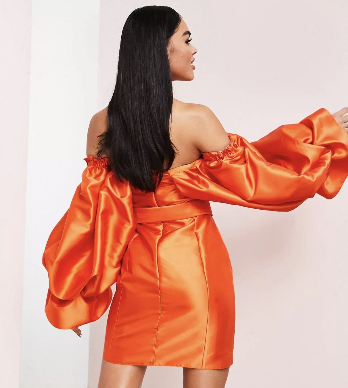 Size 4 Prom Off The Shoulder Orange Cocktail Dress on Queenly