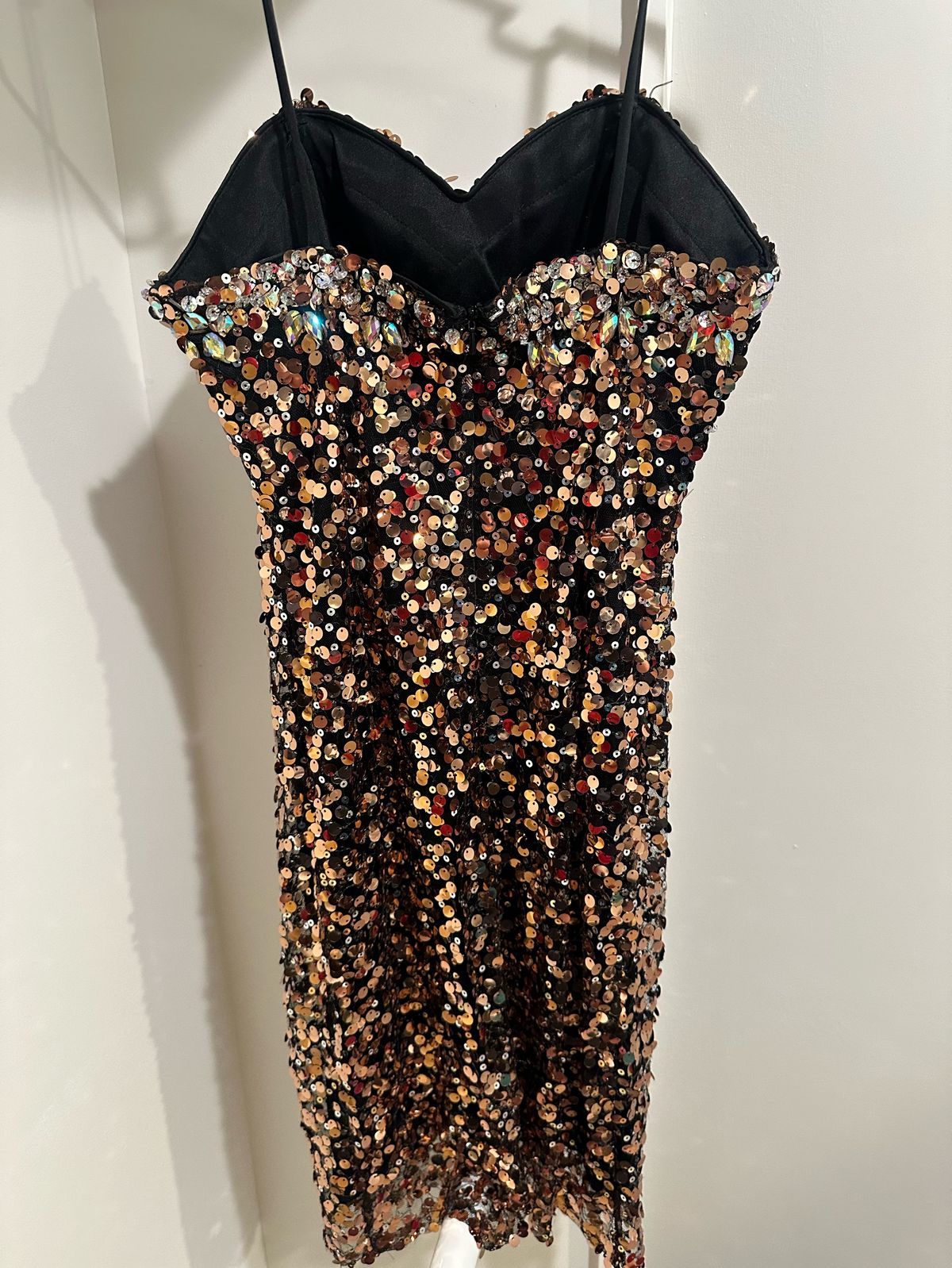 Size 8 Homecoming Strapless Multicolor Cocktail Dress on Queenly