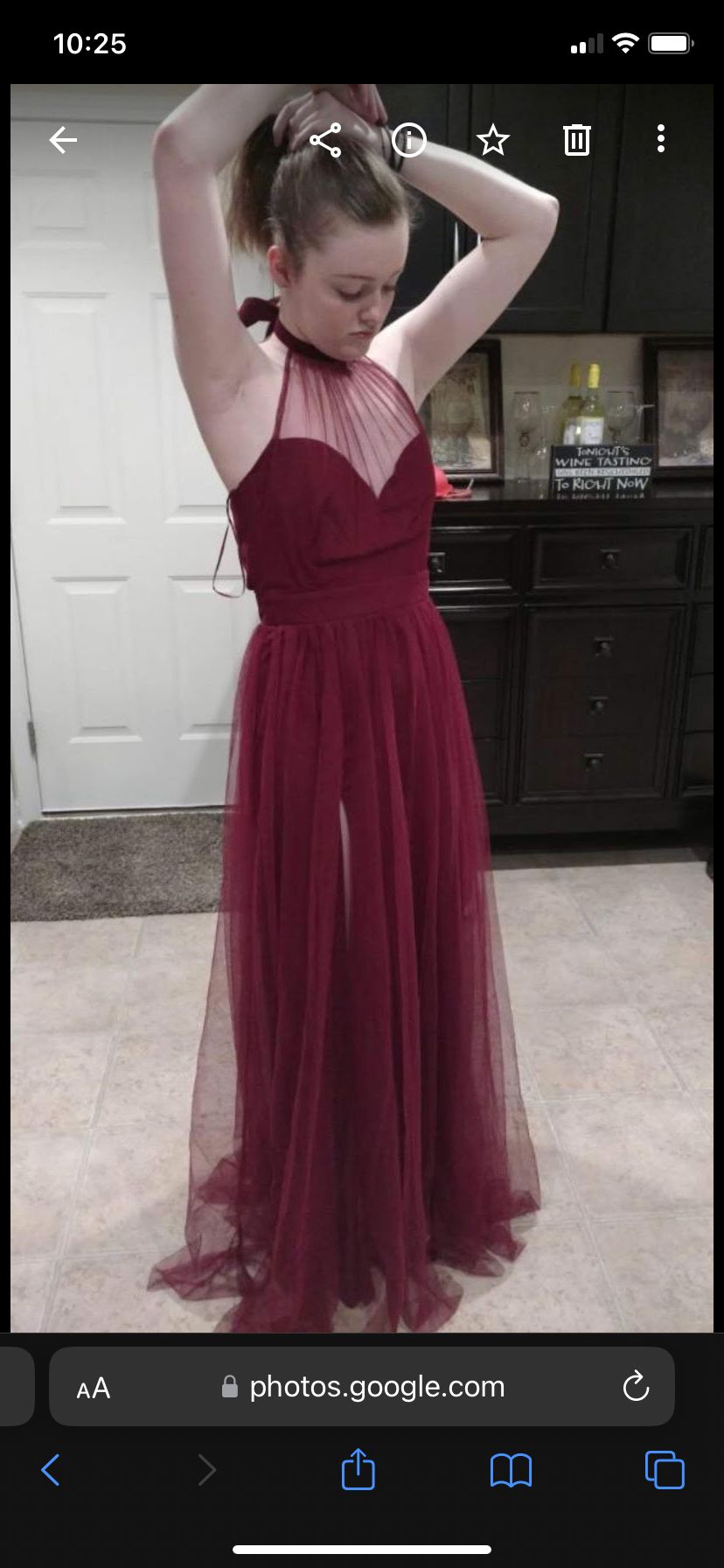 Size 4 Burgundy Red Side Slit Dress on Queenly