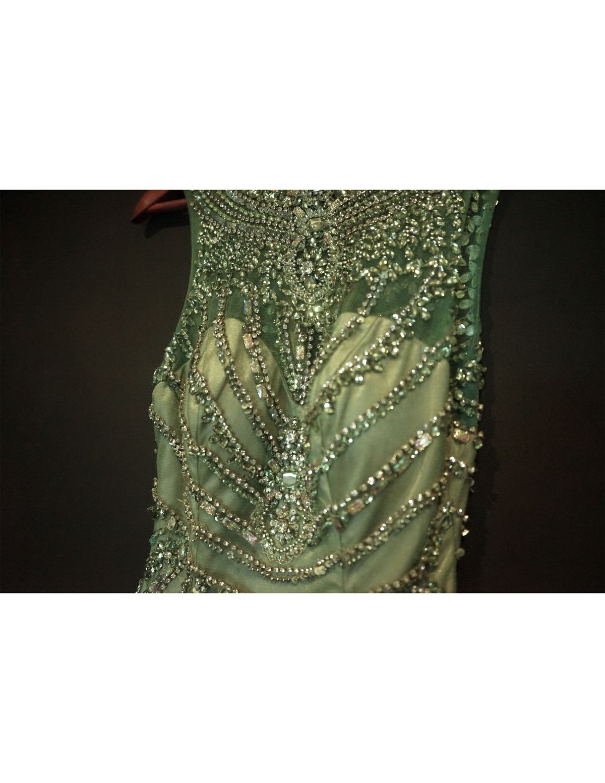 Sherri Hill Size 6 Strapless Green A-line Dress on Queenly