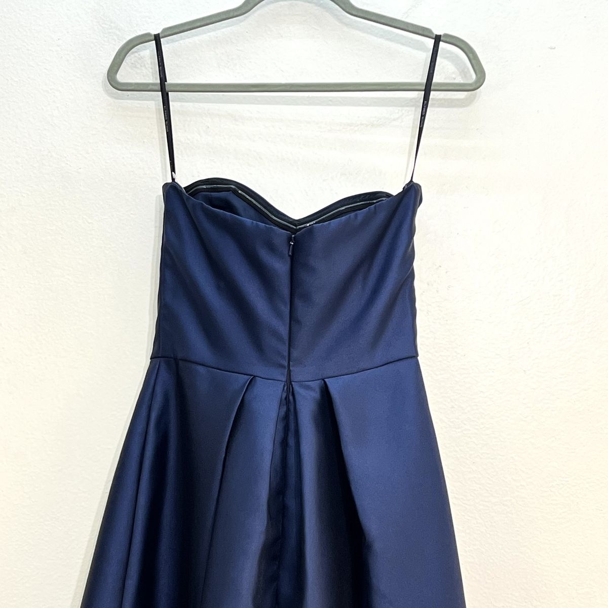 Style D699 Alfred Sung Size 8 Strapless Blue A-line Dress on Queenly