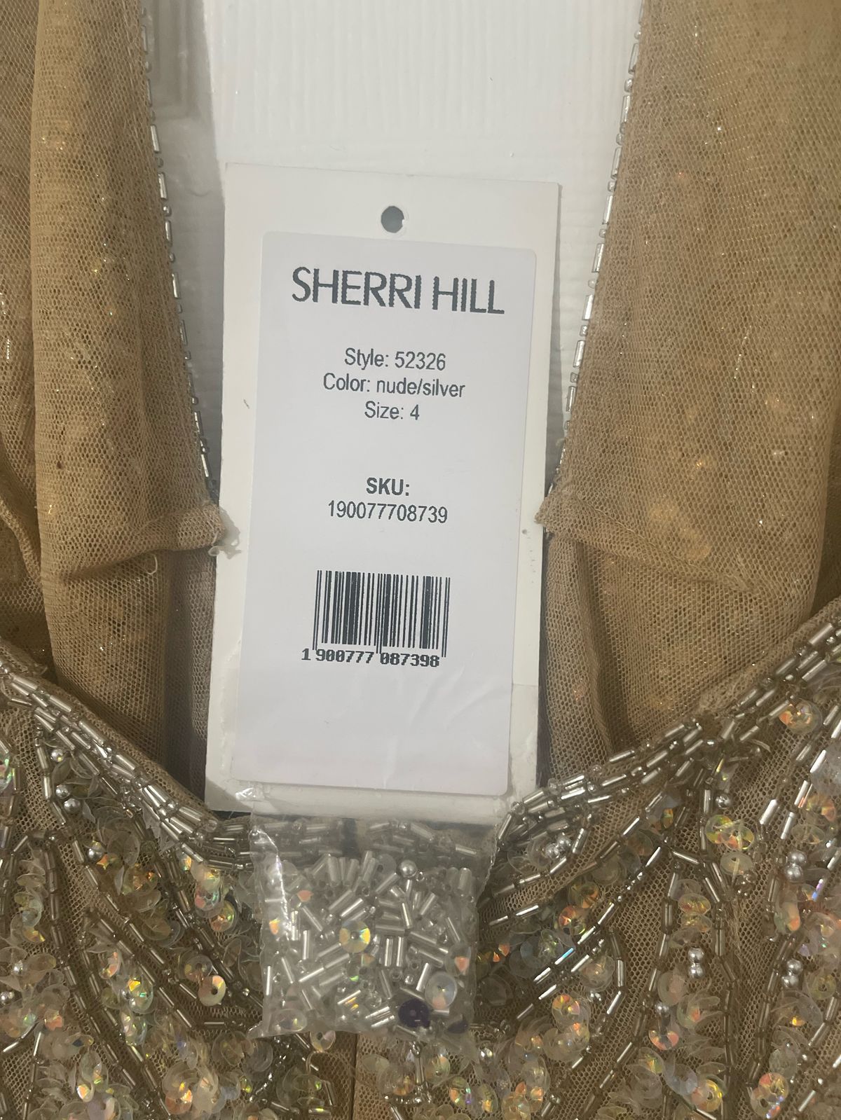 Style 52326 Sherri Hill Size S Prom Halter Nude Mermaid Dress on Queenly