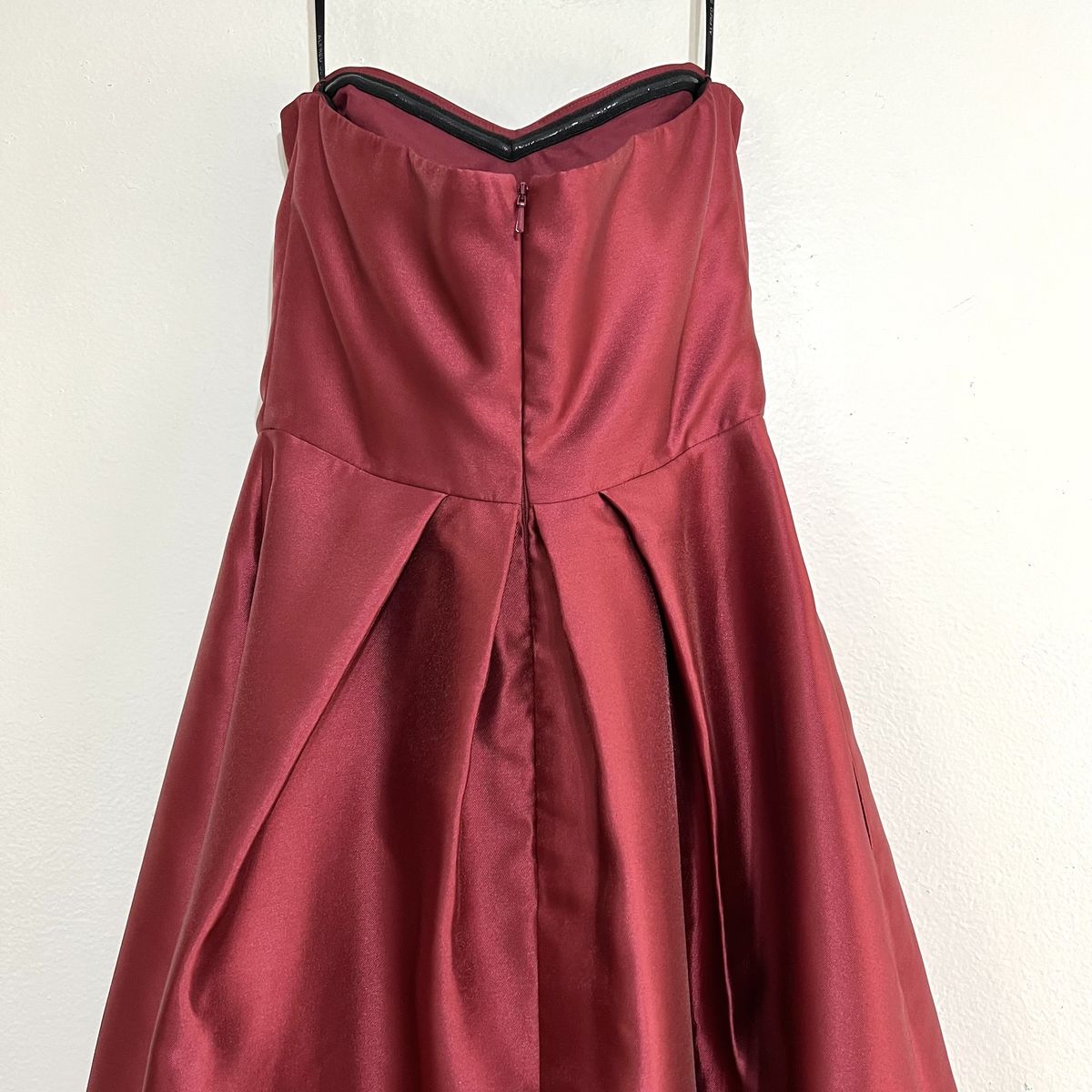 Style D699 Alfred Sung Plus Size 24 Strapless Burgundy Red A-line Dress on Queenly