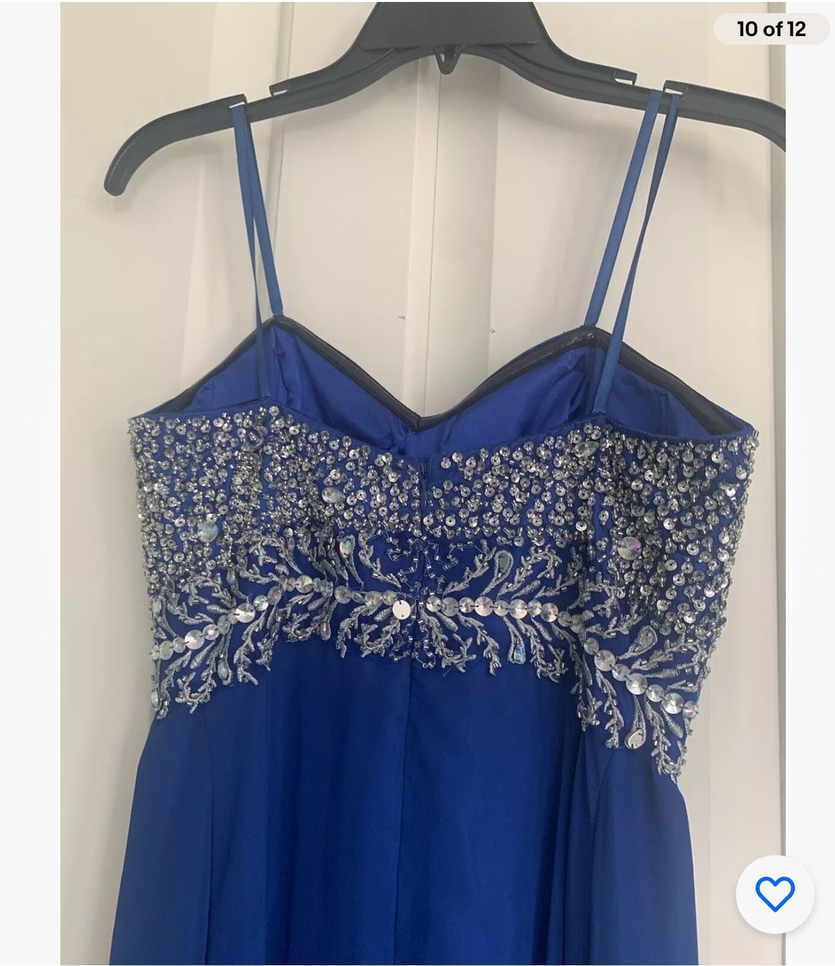 Size 6 Prom Blue A-line Dress on Queenly