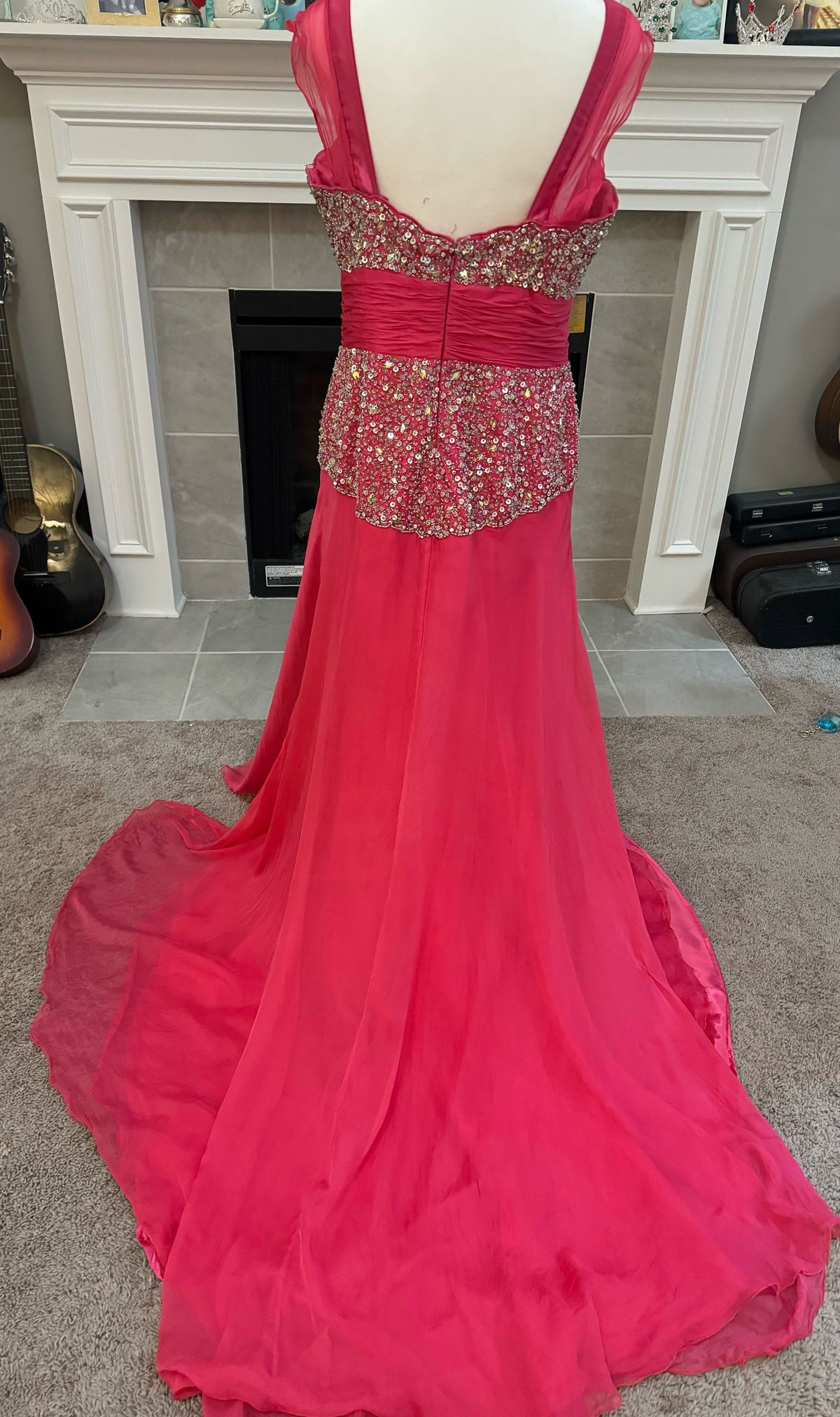 Style Prima Donna Rachel Allan Size 14 Prom Strapless Pink A-line Dress on Queenly