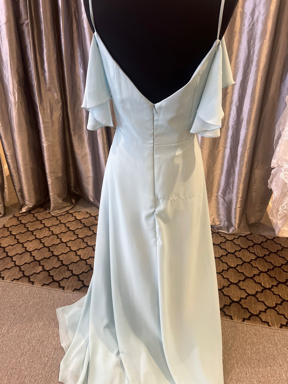 Size 14 Blue Floor Length Maxi on Queenly