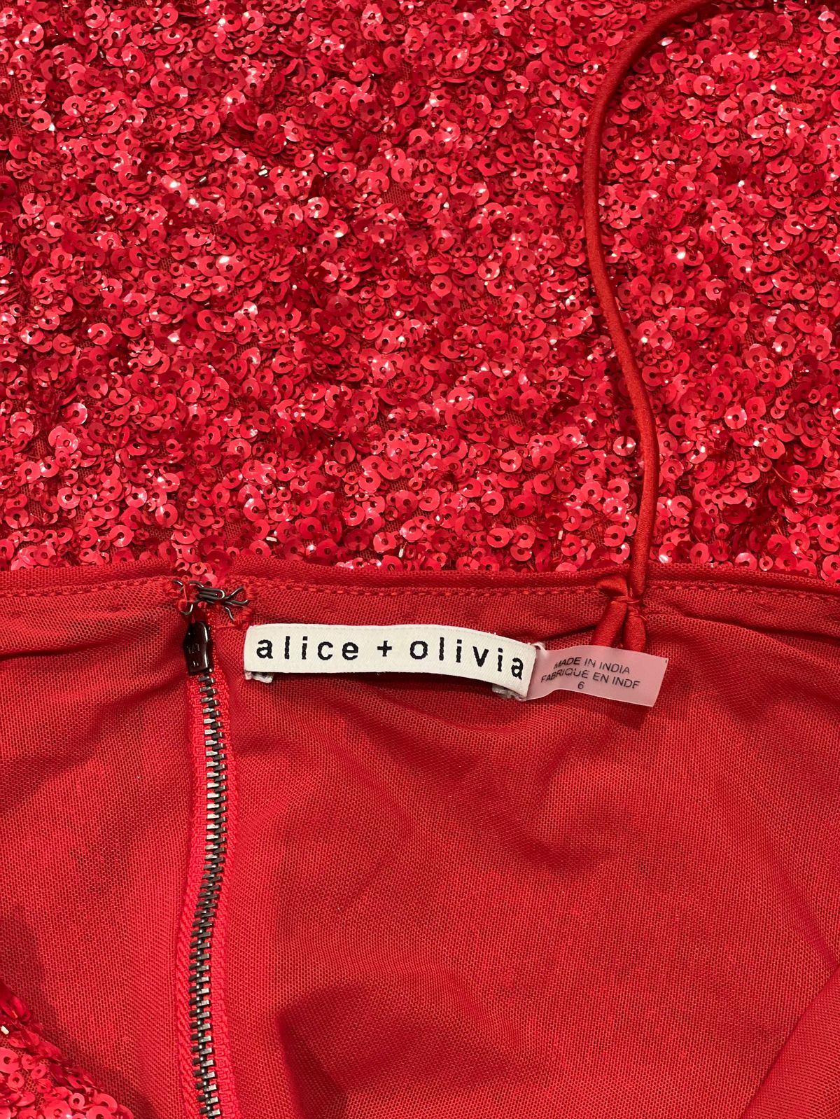 Alice & Olivia Size 6 Homecoming Red Cocktail Dress on Queenly