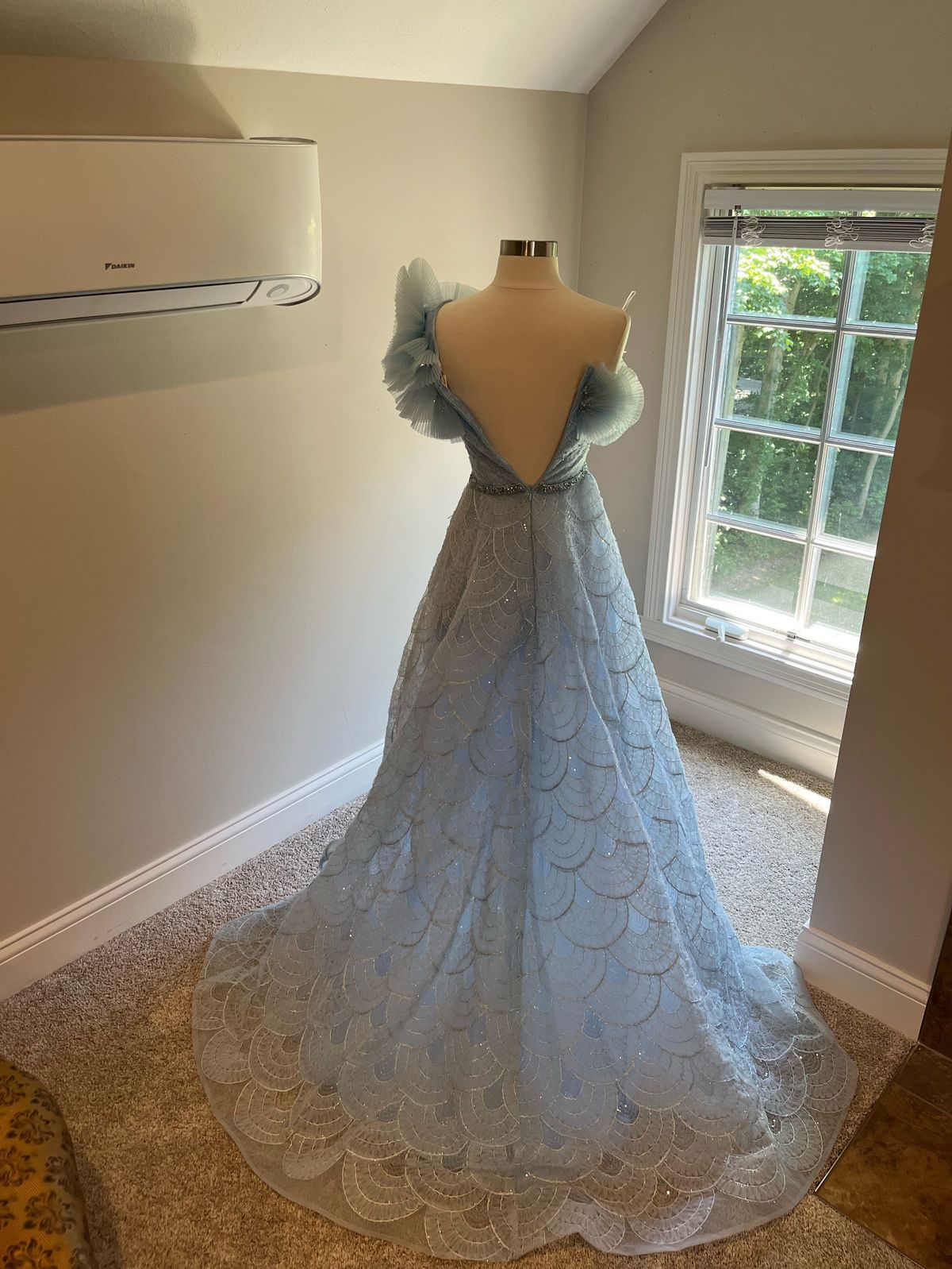 Sherri Hill Size 0 Prom One Shoulder Light Blue Cocktail Dress on Queenly