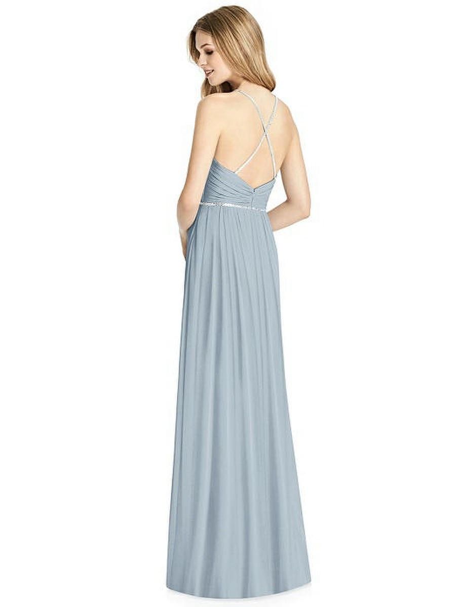 Style JP1009 Mist Jenny Packham Size 14 Prom Plunge Blue A-line Dress on Queenly