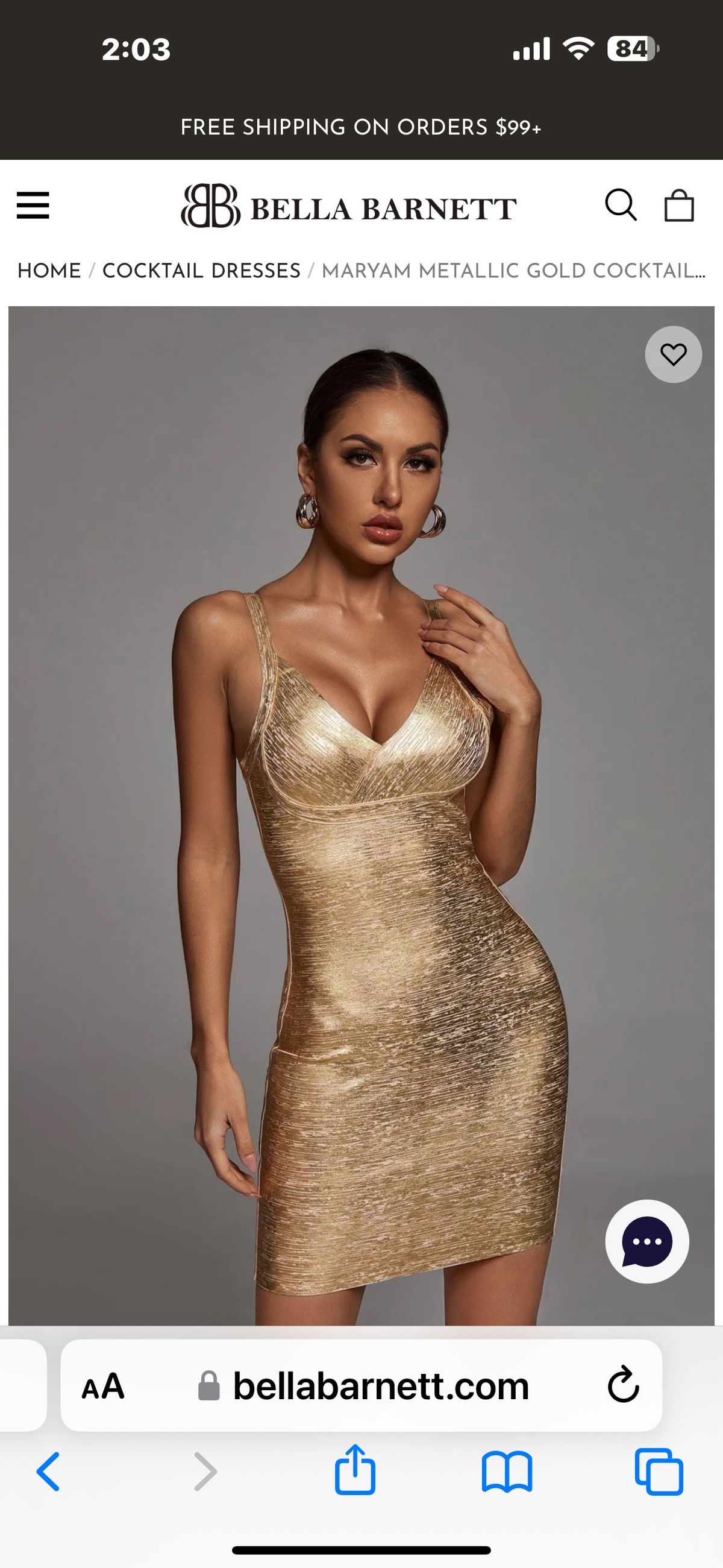 Size 6 Nightclub Plunge Gold Cocktail Dress on Queenly