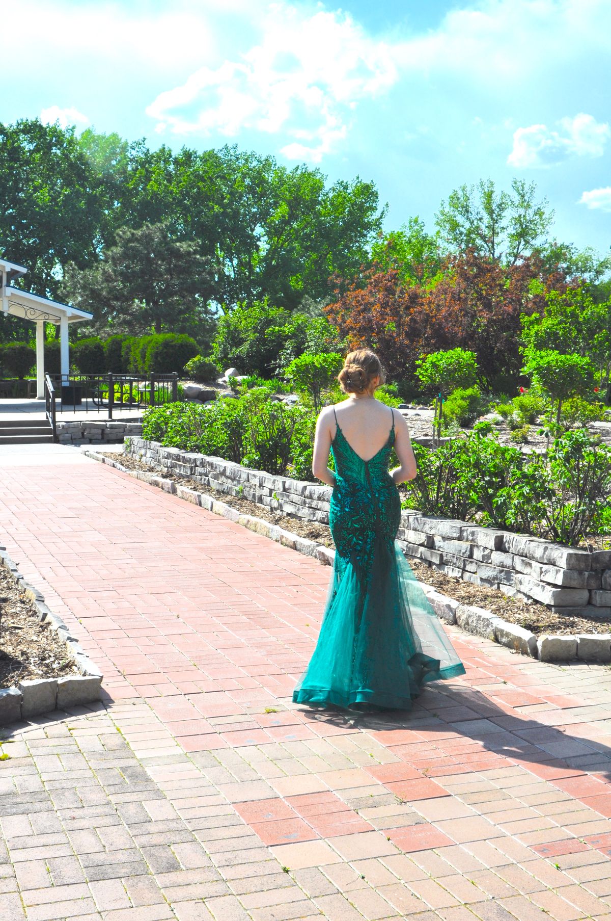 Jovani Size 6 Emerald Green Mermaid Dress on Queenly