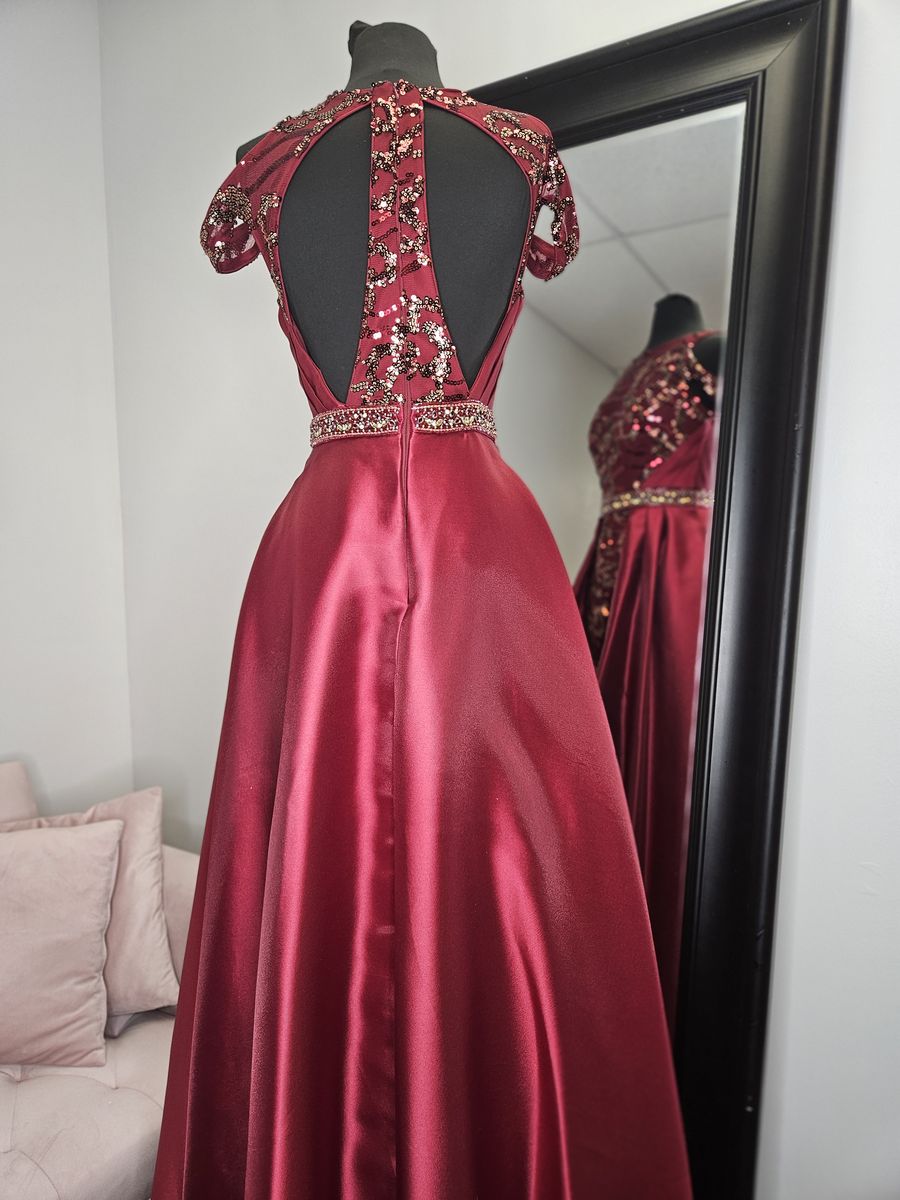 2 Cute Size 2 Prom Red Formal Jumpsuit on Queenly