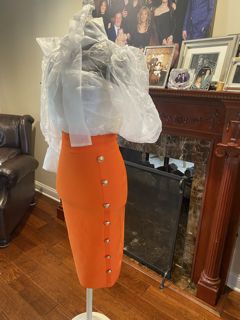 Canary Designs LLC Size 2 Orange Cocktail Dress on Queenly