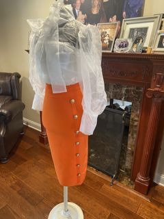 Canary Designs LLC Size 2 Orange Cocktail Dress on Queenly