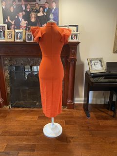 Interview Size 2 Pageant Interview Orange Cocktail Dress on Queenly