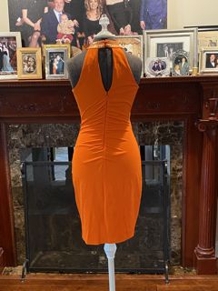 Cache Size 4 Orange Cocktail Dress on Queenly